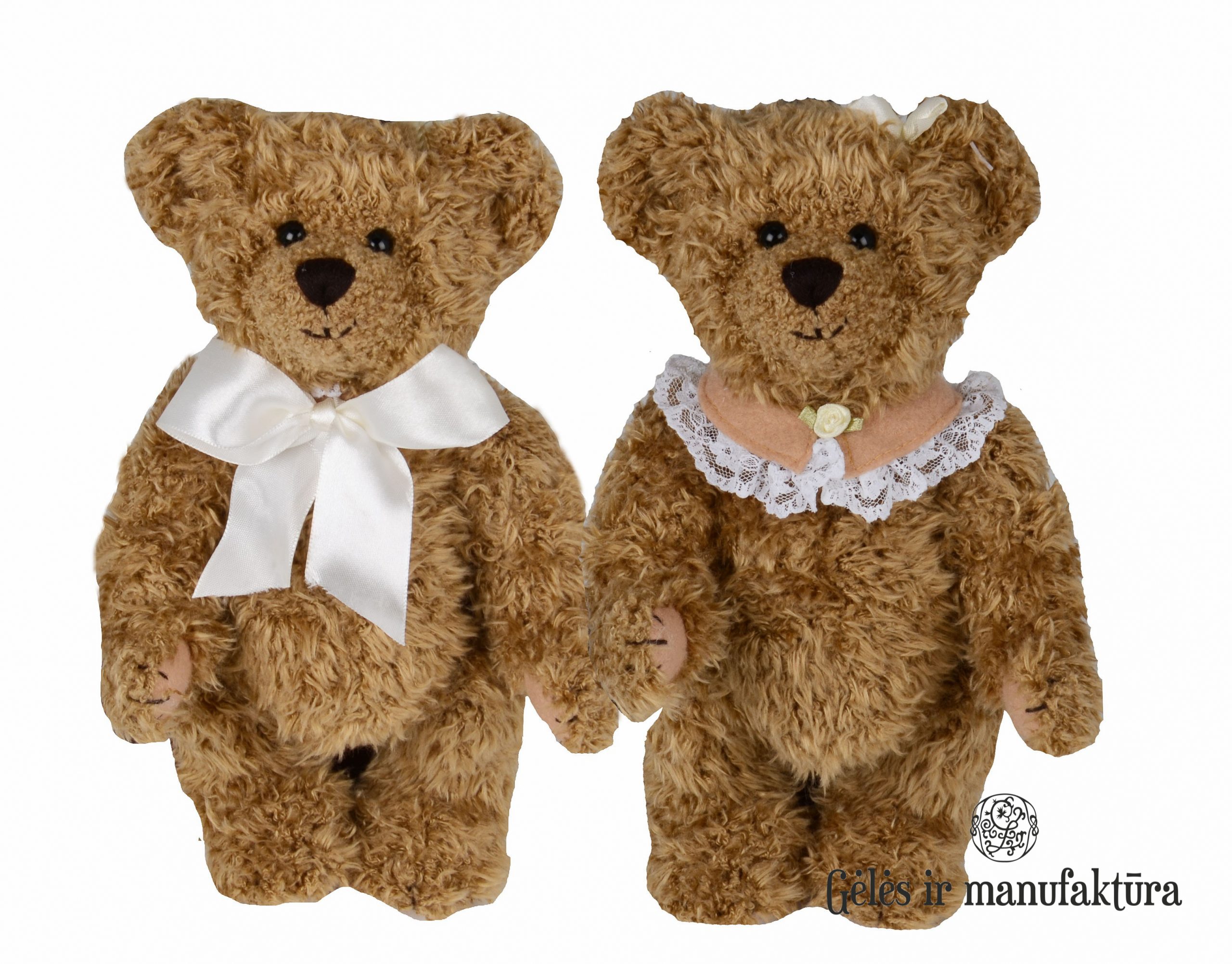 Meškiukai Alfons & Adelė (Bukowski Design), minkštas pliušinis žaislas, 25cm meškutis - Image 2