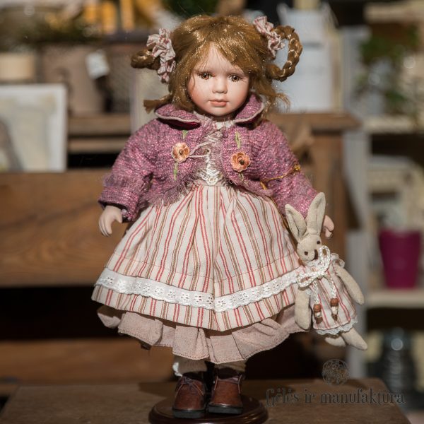 porcelain dolls porcelianinė lėlė rankų darbo gėlės ir manufaktūra rf collection handmade