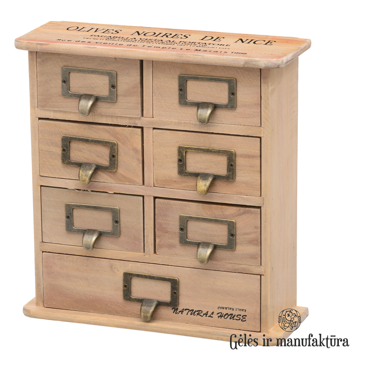 mini cabinet wood spintutė spintelė stalčiukai 288373 tt komodėlė
