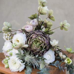 cynara artišokas bridal bouquet nuotakos puokštė geles ir manufaktura