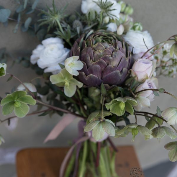 cynara artichoke artišokas bridal bouquet nuotakos puokštė geles