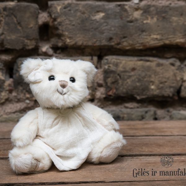 teddy bear bukowski design oliver plush toy melissa meškutė su suknele meškiukas pliušinis meškutis gėlės ir manufaktūra žaislas zaisliukas