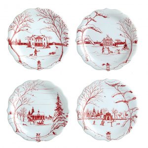 julishka keramika žiemos išdaigos winter frolic ceramic plate GMF_0290