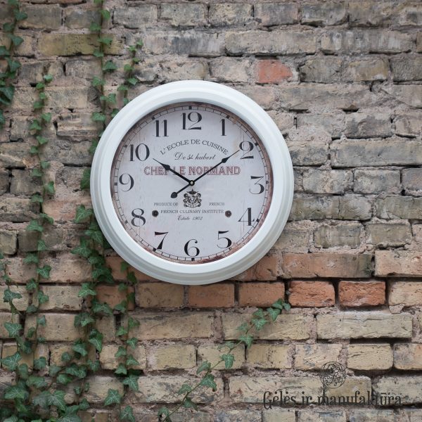 clock-laikrodis geles ir manufaktura 300058-TT-sieninis klasikinis vintage sendintas apvalus