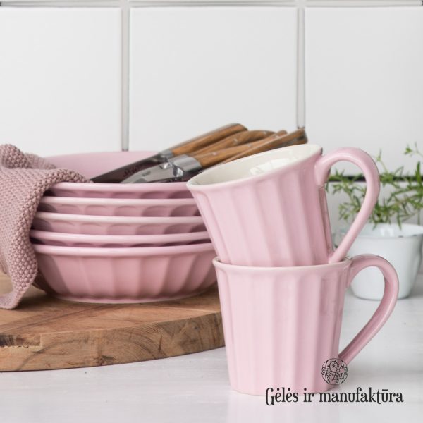 ceramic geles ir manufaktura Mynte english rose ibLaursen indai bowl soup plate lėkštė