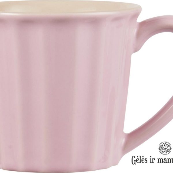 puodelis puodukas mug cup gėlės ir manufakktūra rožinis pink 2041-07_1mynte-english-rose-iblaursen