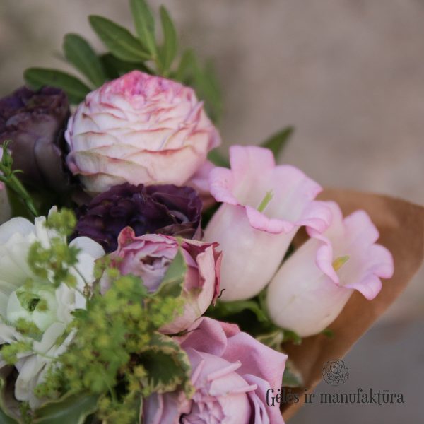bouquet violet flowers gėlės ir manufaktūra purple puokštė
