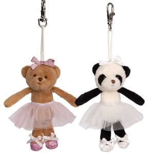 bukowski panda balerina raktu pakabukas meškiukas ballerina teddy bear keyring gėlės ir manufaktūra