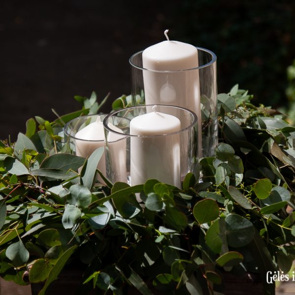 gėlės ir manufaktūra vėlinės vainikas vestuvės wreath eucalyptus vainikėlis eukaliptas žvakidės candleholder