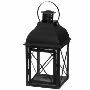 žibintas žvakidė lantern metalinis juodas gėlės ir manufaktūra 116328 TT