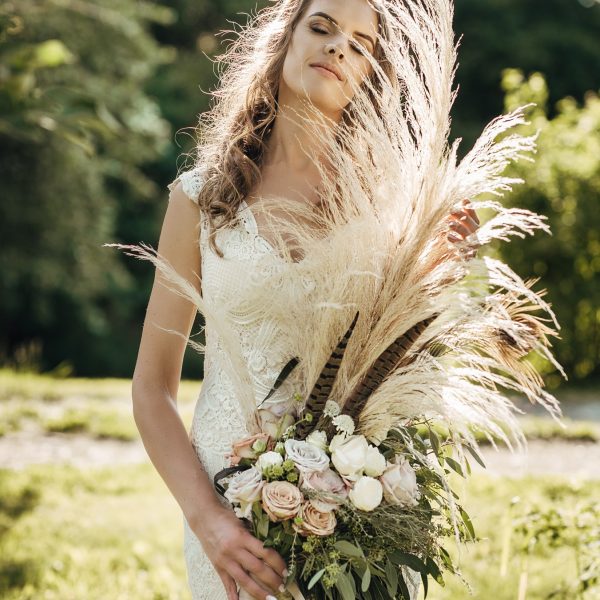 cortaderia kortaderija pampas grass bridal bouquet nuotakos puokštė gėlės ir manufaktūra
