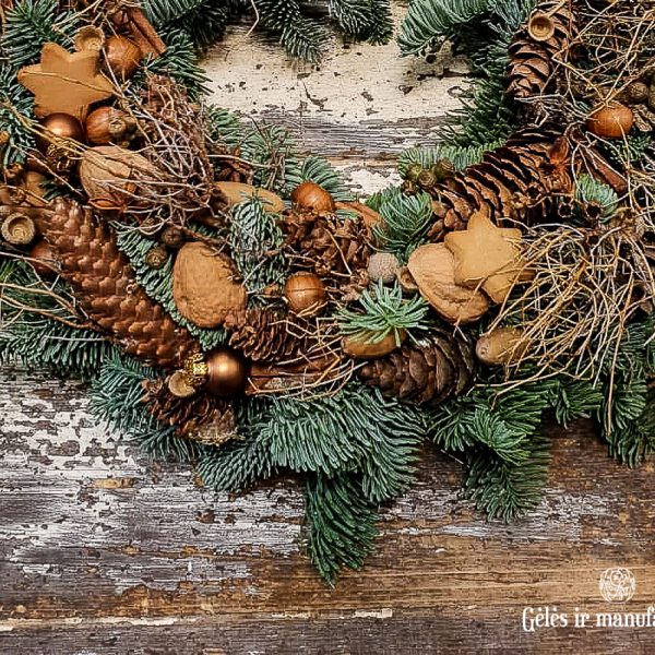 wreath adventinis christmas vainikėlis ornament vainikas kalėdos eglutės žaisliukas gėlės ir manufaktūra gingerbread imbieriniai sausainiai