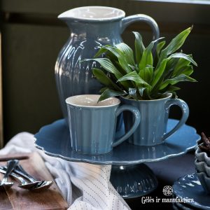plate mynte cornflower blue iblaursen gėlės ir manufaktūra 2079-09 pitcher asotis mug cup