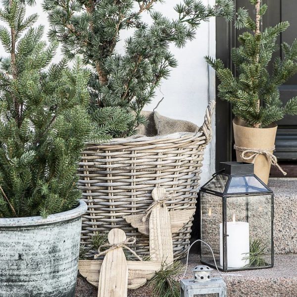 christmas tree eglutės basket pintas krepšys eglė kaledos kalėdinis gėlės ir manufaktūra iblaursen 8624-14