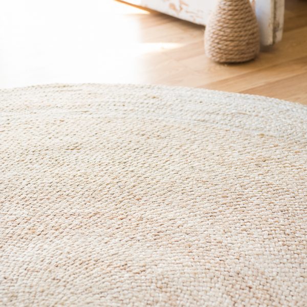 carpet matto rug kilimas jute naturalus 150cm apvalus round 315051_juuttimatto_rauha natural TT fanni k