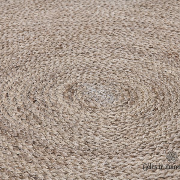 džiuto carpet matto rug kilimas jute naturalus 150cm apvalus round 315051_juuttimatto_rauha natural TT fanni k