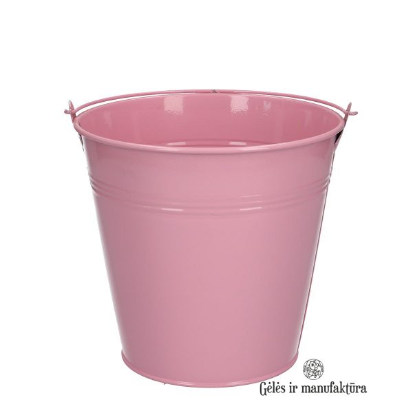 Zinc Bucket vazonas kibiras kibirėlis pink rožinis gėlės ir manufaktūra