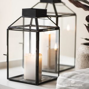 lantern candleholder glass stiklinis žibintas žvakidė gėlės ir manufaktūra iblaursen 9600-25