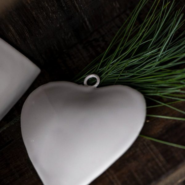 heart for hanging širdelė pakabinama metalinė rožinė širdis 8cm gėlės ir manufaktūra iblaursen 2517-43