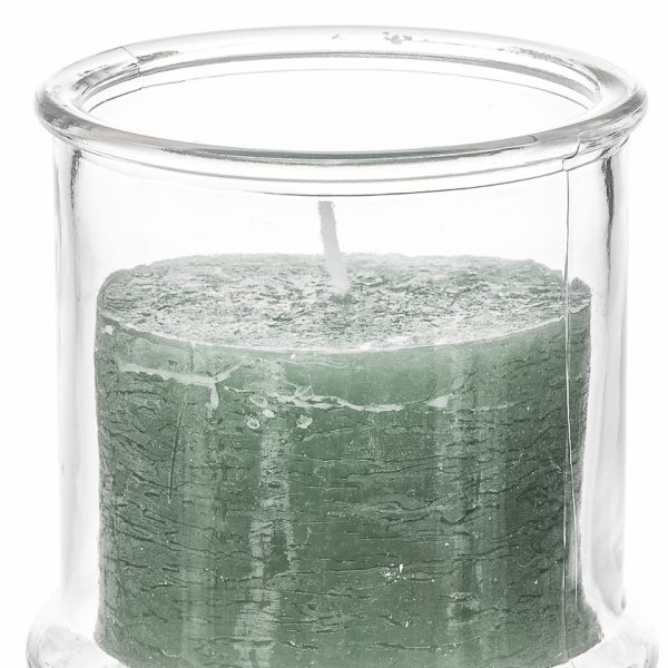 žvakidė vaza candleholder glass candle rustic gėlės ir manufaktūra TT 309973