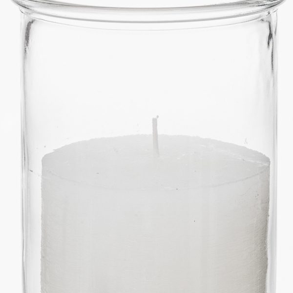 žvakidė vaza candleholder glass candle rustic gėlės ir manufaktūra TT 309976