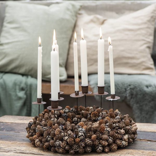 christmas candle spear žvakės laikiklis vainikas smeigtukas metalinis kaledos kalėdinis gėlės ir manufaktūra iblaursen 57004-14