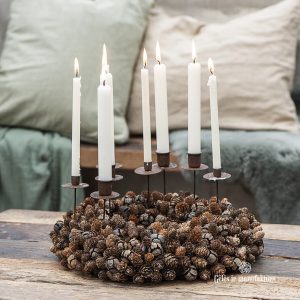 christmas candle spear žvakės laikiklis vainikas smeigtukas metalinis kaledos kalėdinis gėlės ir manufaktūra iblaursen 57004-14