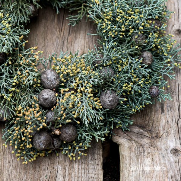 vainikas wreath kiparisas cupressus nuts cypress vainikėlis wreath gėlės ir manufaktūra rankų darbo handmade naturalus ruduo