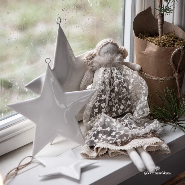angelas lėlė medžiaginė doll gėlės ir manufaktūra christmas kalėdos rankų darbo žaislas vaikams lėlytė siūta handmade
