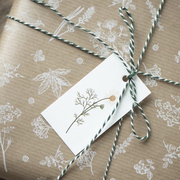virvutė string green kalėdinė žalia balta gėlės ir manufaktūra iblaursen cotton christmas kaledos