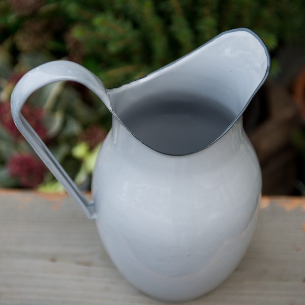 enamel grey emalė emaliuotas ąsotis pitcher kitchen pilkas gėlės ir manufaktūra 315233 TT