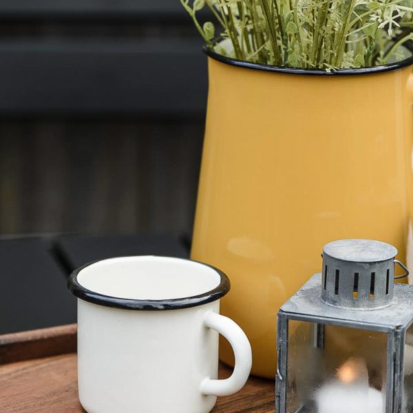 enamel mug pitcher cup puodeluis emaliuotas emalė ąsotis indai emaliuoti greenhouse šiltnamis gėlės ir manufaktūra iblaursen 04996-15