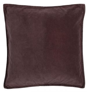 cushion cover pagalvės užvalkaliukas velvet aubergine baklažano spalvos magenta gėlės ir manufaktūra 6230-08 iblaursen
