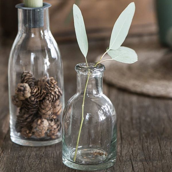 pharmacy glass vaistinės indelis mini buteliukas žvakidėlė candleholder clear gėlės ir manufaktūra 0310-00 iblaursen