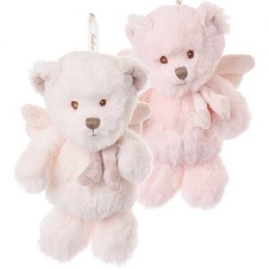little_teddy_angel bukowski bear gėlės ir manufaktūra pliušinis meškiukas angelas angeliukas su sparnais kūdikiams