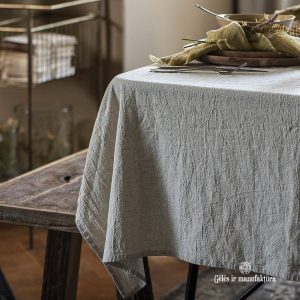 Table cloth linen colour cotton medvilninė lininė staltiesė natūralios spalvos Gėlės ir manufaktūra iblaursen 66053-00 vintage throw užtiesalas