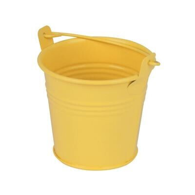kibirėlis kibiriukas zinc bucket emmer metalinis geltonas yellow