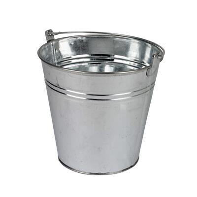 kibirėlis kibiriukas vazonas zinc bucket emmer metalinis natural grey pilkas skardinis cinkuotas 10