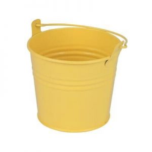 kibirėlis kibiriukas vazonas zinc bucket emmer metalinis geltonas yellow 11