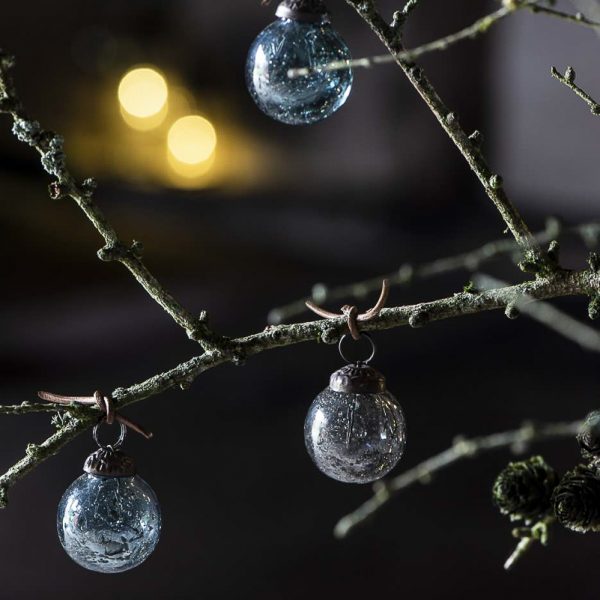 Christmas ornament pebbled glass kalėdinis stiklinis eglutės žaisliukas burbulas kalėdos Gėlės ir manufaktūra