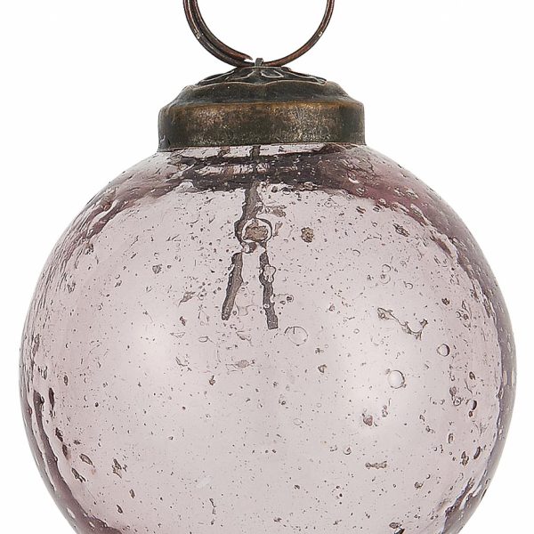 Christmas tree ornament pebbled glass kalėdinis stiklinis eglutės žaisliukas burbulas kalėdos Gėlės ir manufaktūra