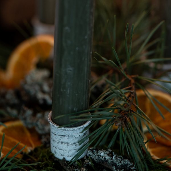 christmas candleholder spear žvakidė laikiklis smeigtukas baltas žvakelė kaledos kalėdinis gėlės ir manufaktūra iblaursen 5769-11