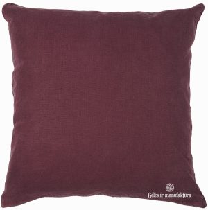 cushion cover linen linas lininis pagalvėlės užvalkaliukas pagalvė Gėlės ir manufaktūra 6203 iblaursen aubergine baklazano