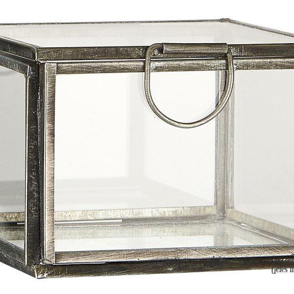 glass box factory black metal dėžutė stiklinė stiklinis gėlės ir manufaktūra