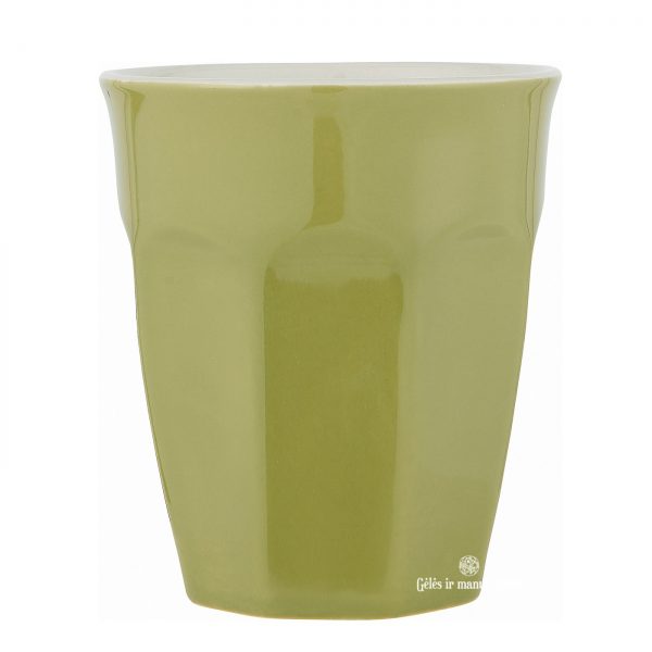 mug kitchen mynte herbal green ceramics cup puodelis žalias puodukas caffe latte salotiniai gėlės ir manufaktūra keramikiniai indai iblaursen 2078-73