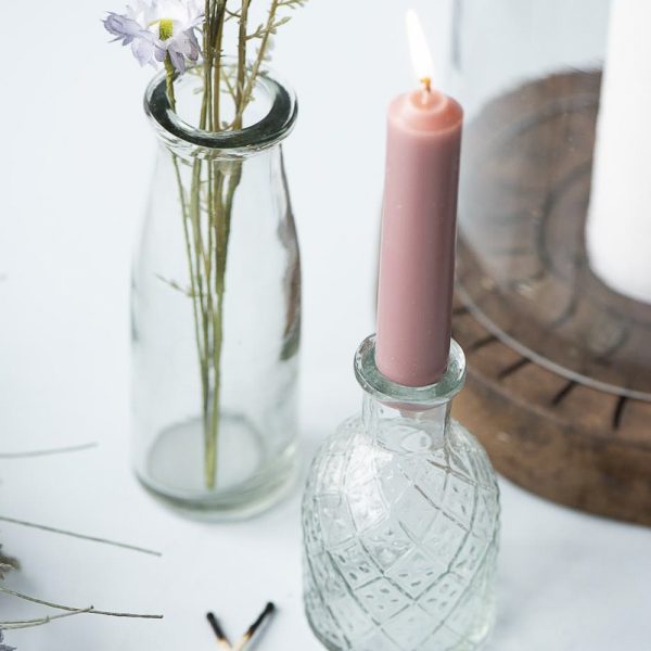 vase candleholder vaza harlequin žema vazelė žvakidė candleholder stiklas clear gėlės ir manufaktūra harlequin