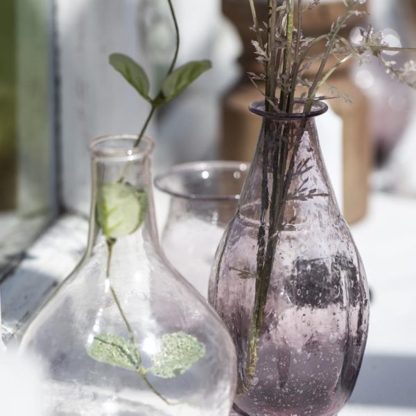 vase vazele pink rožinė rosa vintage glass gėlės ir manufaktūra stiklas sendinta vaza Ib-Laursen-8549-99