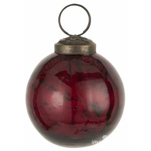 Christmas-ornament-pebbled-glass-kalėdinis-eglutės-žaisliukas-burbulas-kalėdos-Gėlės-ir-manufaktūra-8648-46-iblaursen red raudona rhododendron