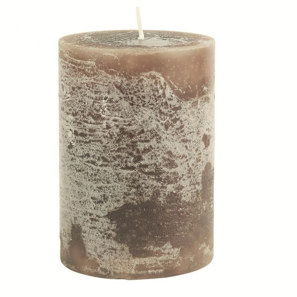 candle rustic brown ruda sendinta cilindrinė žvakė gėlės ir manufaktūra iblaursen 4176-14 christmas