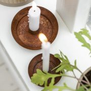 suck Marty Fielding Testify Rustic stiliaus „surūdyjusi“ metalinė žvakidė standartinio storio žvakėms,  10cm skersmuo – Gėlės ir manufaktūra
